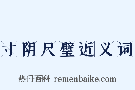 寸阴尺璧近义词是什么意思的图片